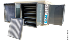Vandenį garinantis bei didelio efektyvumo oro filtrus turintis pramoninis vėsintuvas didelėms patalpoms - ColdAir F-serija